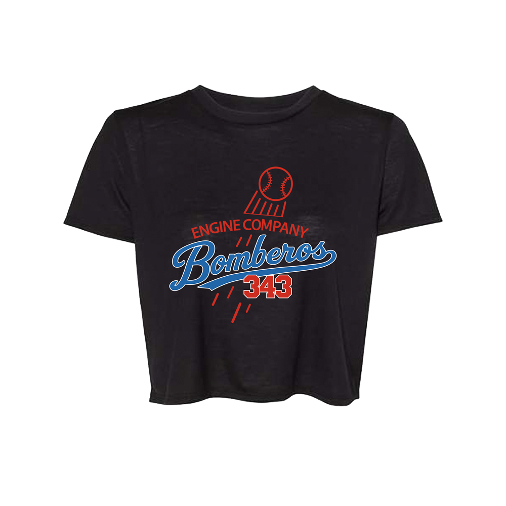 Bomberos 343 - Dodgers Logo Womens Crop Tee