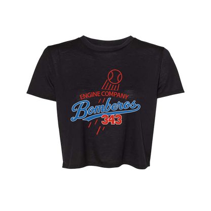 Bomberos 343 - Dodgers Logo Womens Crop Tee