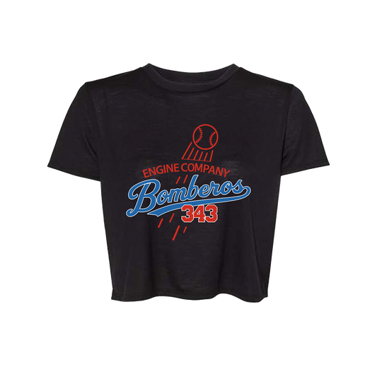 Bomberos 343 - Dodgers Logo Womens Crop Tee