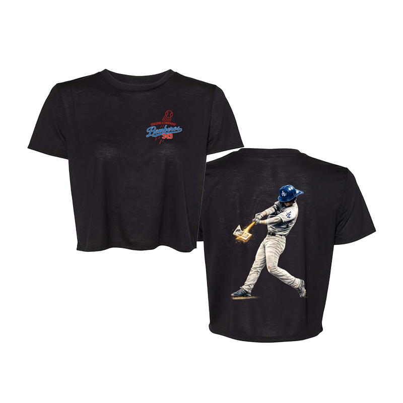 Bomberos 343 - Dodgers Swing Womens Crop Tee