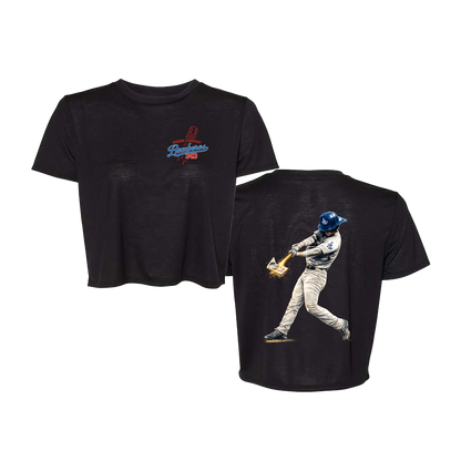 Bomberos 343 - Dodgers Swing Womens Crop Tee