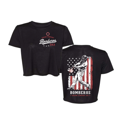 Bomberos 343 - USA Dodgers Swing L/S Womens CropTee