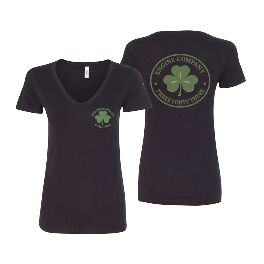 Bomberos 343 - Shamrock Women's V-Neck Tee