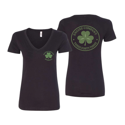 Bomberos 343 - Shamrock Women's V-Neck Tee