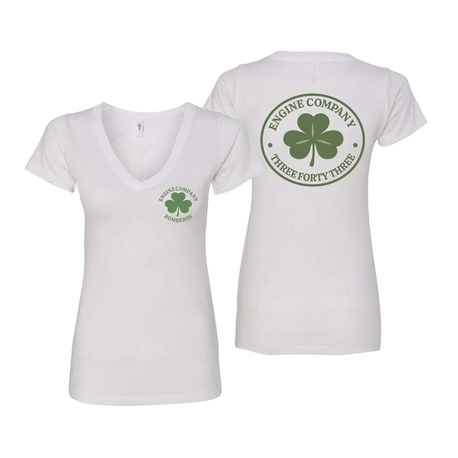 Bomberos 343 - Shamrock Women's V-Neck Tee